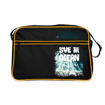 SAVE THE OCEAN - Sac Retro - noir/or - Devant