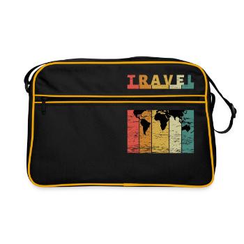 Travel friends gift t-shirts vacation trip - Retro Bag - black/gold - Front