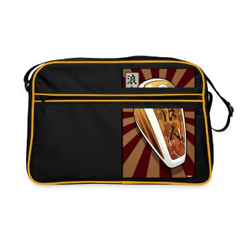 Motorcycle chopper tank - Retro Bag - black/gold - Front