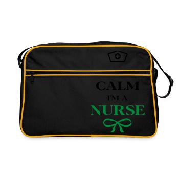 Infirmière Médecin Infirmière Hôpital - Sac Retro - noir/or - Devant