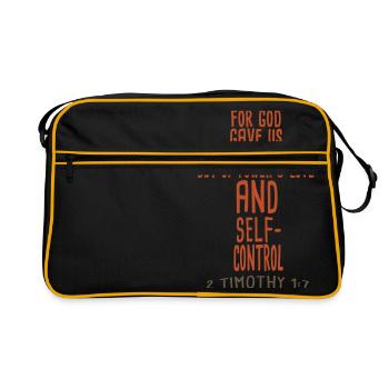 Famille de vêtements confessionnels et de vêtements chrétiens - Sac Retro - noir/or - Devant