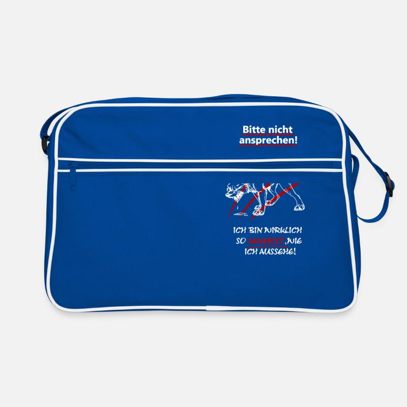 Bitte nicht ansprechen bin genervt Retro Tasche