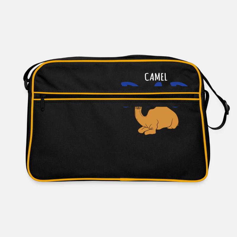 Camel Dad - Camel Lover Gift - Dad Gift - Retro Tasche - Schwarz/Gold