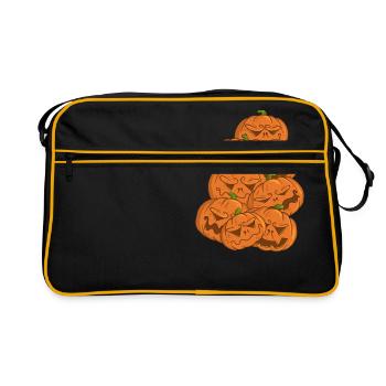 Pumpkin lantern - Retro Bag - black/gold - Front