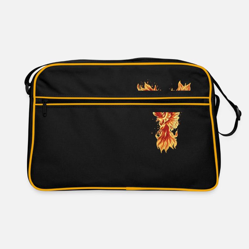 Feuer Phönix Fire Phoenix Orden FireBird - Retro Tasche - Schwarz/Gold