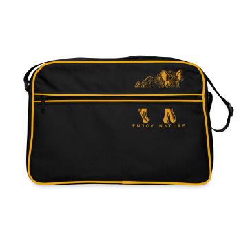 Enjoy Nature enjoy nature wild boar sow - Retro Bag - black/gold - Front