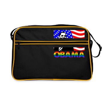 Barack Obama Supports LGBTQ Gender Equality Fun Gi - Retro Bag - black/gold - Front