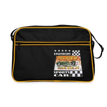 Super Sport Car Comic Legende Geschenk - Retro Tasche - Schwarz/Gold - Vorne