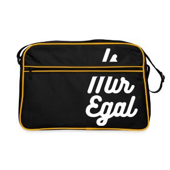 Is mir egal - Retro Tasche - Schwarz/Gold - Vorne