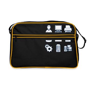 Computer Icons - Retro Tasche - Schwarz/Gold - Vorne