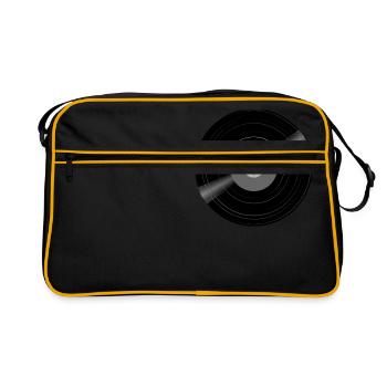 Schallplatte - Retro Tasche - Schwarz/Gold - Vorne