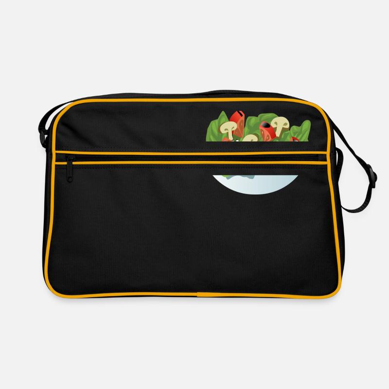 Salat - Retro Tasche - Schwarz/Gold