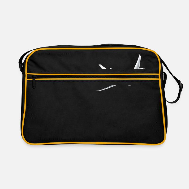 Flugzeug - Retro Tasche - Schwarz/Gold