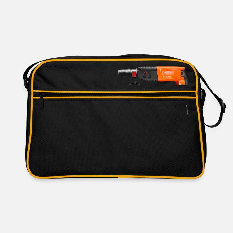 Bohrmaschine - Retro Tasche - Schwarz/Gold