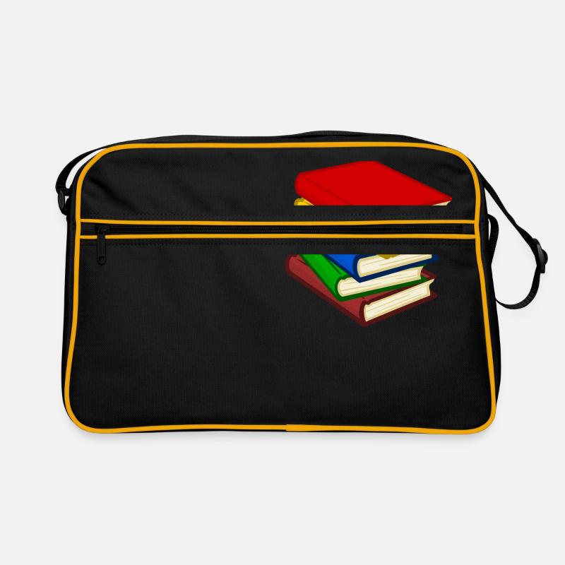Bücher - Retro Tasche - Schwarz/Gold