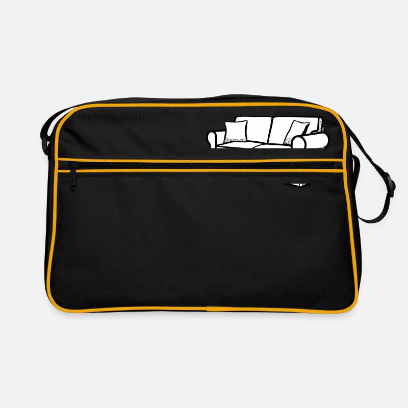 Couch - Retro Tasche - Schwarz/Gold