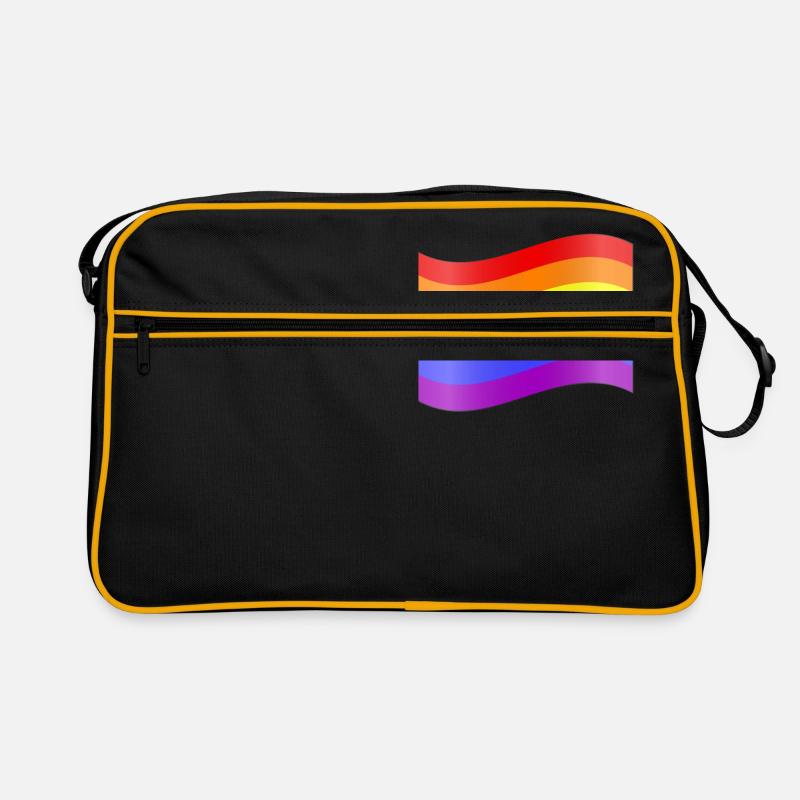 Regenbogen-Flagge Retro Tasche