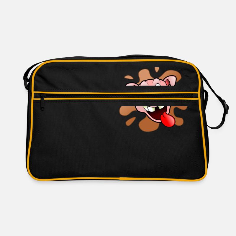 Pig - Retro Bag - black/gold
