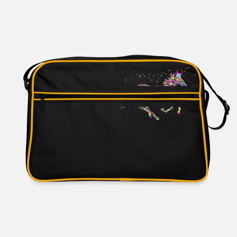 Regenbogen Einhorn Sparkles Retro Tasche