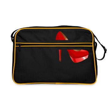 High heels - Retro Tasche - Schwarz/Gold - Vorne