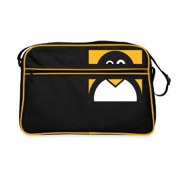 Linux Penguin - Retro Bag - black/gold - Front