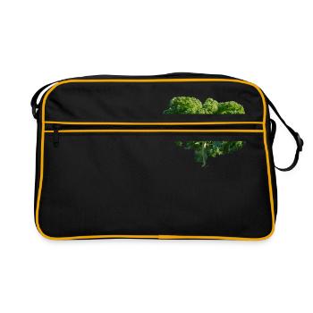 Chou frisé cadeau idée cadeau chou-chou vert - Sac Retro - noir/or - Devant