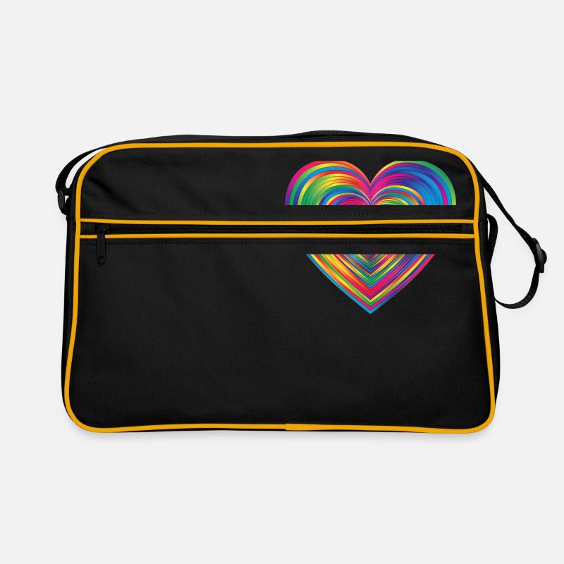 Rainbow Heart Retro Bag