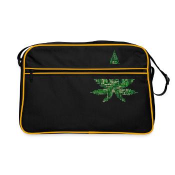 cannabis marijuana chanvre THC - Sac Retro - noir/or - Devant