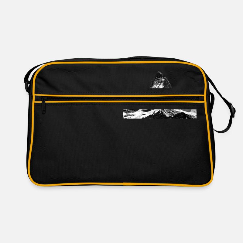 montagnes - Sac Retro - noir/or