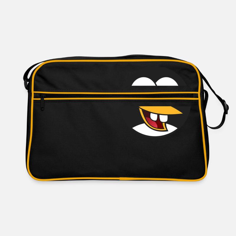 Pinguin - Retro Tasche - Schwarz/Gold