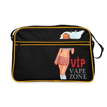 VAPE GIRL with skirt and knee socks - Retro Bag - black/gold - Front