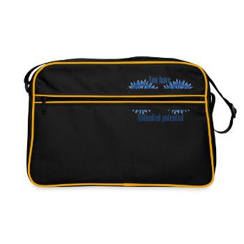 Vous avez un potentiel illimité - Sac Retro - noir/or - Devant