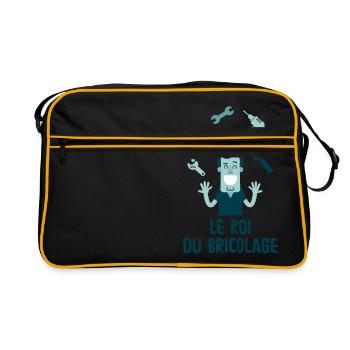 Le roi du bricolage - Sac Retro - noir/or - Devant