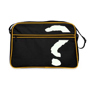 question mark - Retro Bag - black/gold - Front
