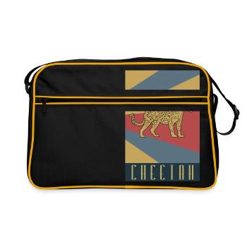 Guépard guépard prédateur - Sac Retro - noir/or - Devant