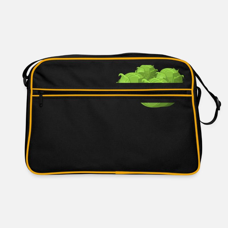 Salat - Retro Tasche - Schwarz/Gold