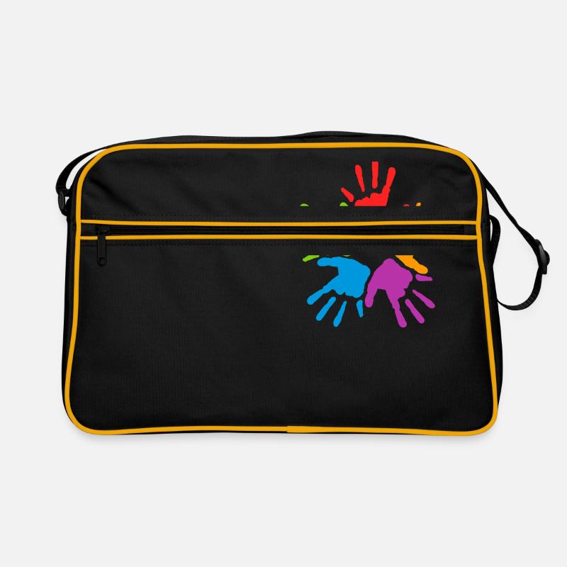 Gemeinsam - Retro Tasche - Schwarz/Gold
