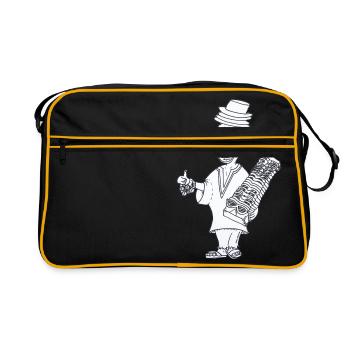Hello Helmut Mallorca (black and white) - Retro Bag - black/gold - Front
