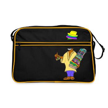 Hello Helmut Mallorca (in color) - Retro Bag - black/gold - Front