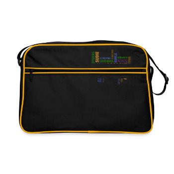 Goodbye - Retro Bag - black/gold - Front