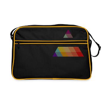 Dreieck - Retro Tasche - Schwarz/Gold - Vorne