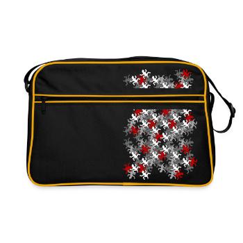 Escher Reptiles mosaïque - Sac Retro - noir/or - Devant