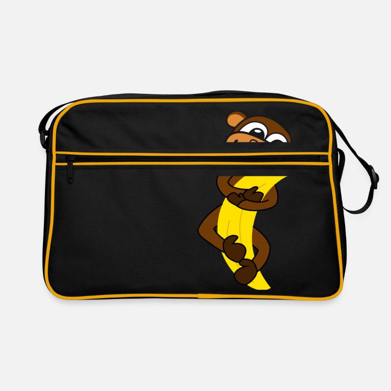 Monkey with banana Retro Bag