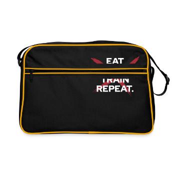 Eat Sleep Train Repeat - Training Motivation - Retro Bag - black/gold - Front