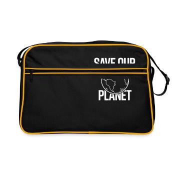 save our planet - Sac Retro - noir/or - Devant