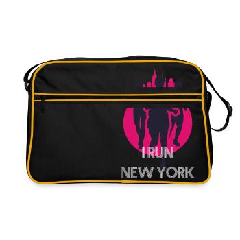 New York Run - New York Running Design - Retro Bag - black/gold - Front