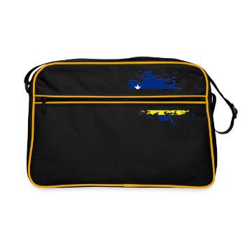 Le drapeau de Curaçao comme une touche de couleur - Sac Retro - noir/or - Devant