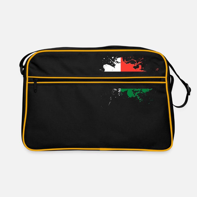 Madagaskar Flagge als Farbklecks Retro Tasche