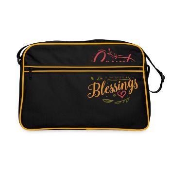Comptez vos bénédictions. Comptez vos bénédictions - Sac Retro - noir/or - Devant