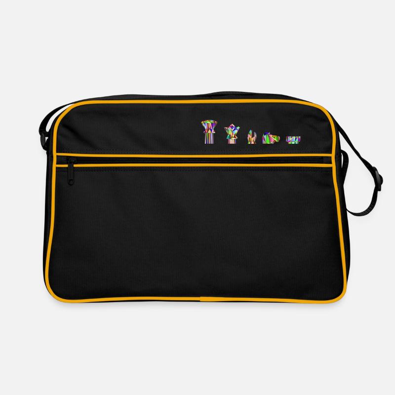 Schach - Retro Tasche - Schwarz/Gold